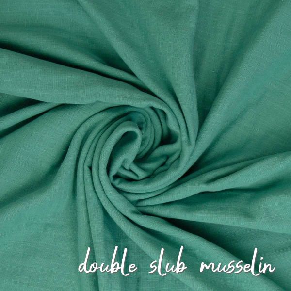Double Slub Musselin mint grün – Double Gauze Sorea aus Baumwolle