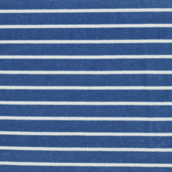 Sommerfrottee mit Streifen blau weiß - Terry Cloth Stripes blue