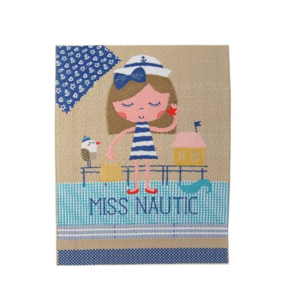 Bügelbild Miss Nautic Anker Möwe - Applikation zum Aufbügeln