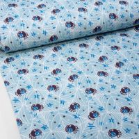 Bio Jersey Spinnen Sterne blau – Lillestoff Stars & Spider by bora Bio Jersey Spinnen Sterne blau – Lillestoff Stars & Spider by bora