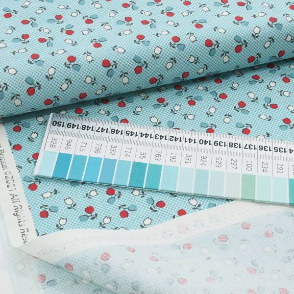 Baumwolle Retro Küche Tapete Tulpen- Kitchen Serie Cook Book by Lori Holt