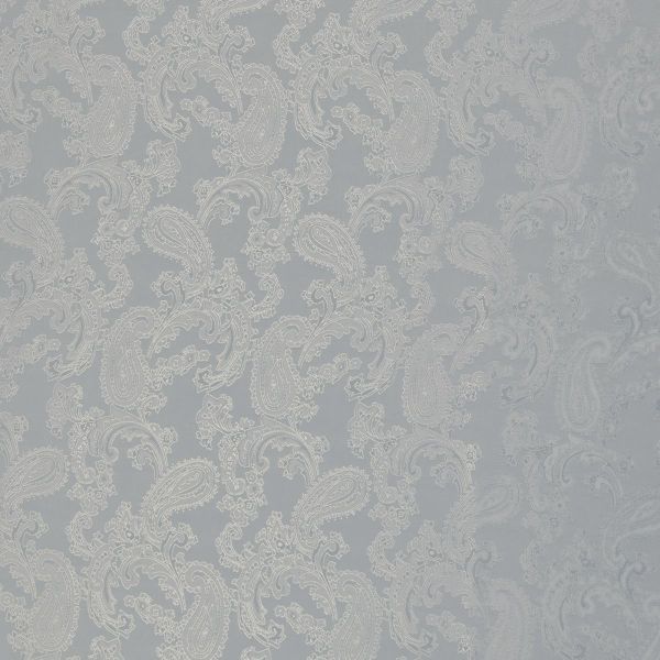 Futterstoff Filati eisblau-hellgrau mit Paisley – Swafing