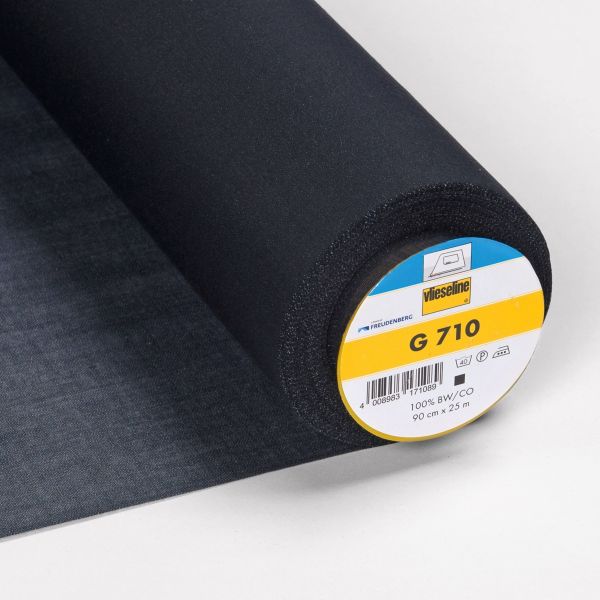 Vlieseline G710 schwarz – leichte Gewebeeinlage aus Baumwolle