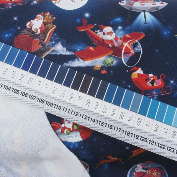 Sweat Weihnachtsmann Schlitten Rentiere Ufo - French Terry Santa Toronto von Swafing