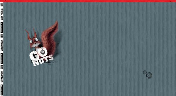 Sweat Eichhörnchen STRIPE blaugrau - Go Nuts by Thorsten Berger – 85cm Panel French Terry