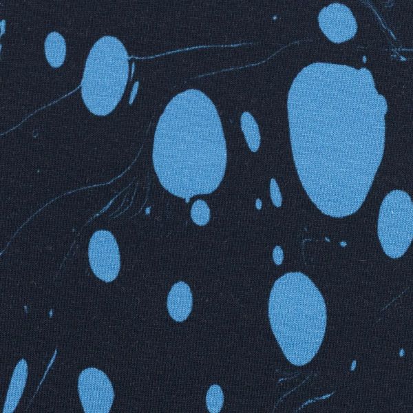 Jersey Kleckse Punkte blau navy – Serie Franjo El Piranho Feed Me by Thorsten Berger von Swafing