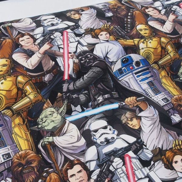 Jersey Star Wars mit Yoda Darth Vader R2D2 Chewbaca Han Solo Lea C3PO