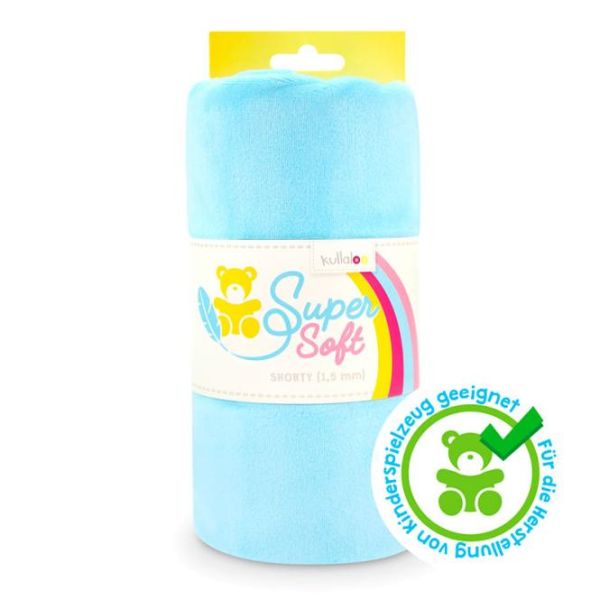 Kullaloo Plüsch SuperSoft Shorty hellblau - Silky Minky Kuschel Nicki 100x75cm