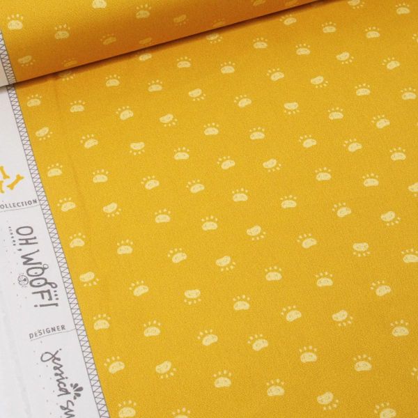 Baumwolle Pfoten Pfötchen gelb - Oh Woof AGF Pawsome Walk