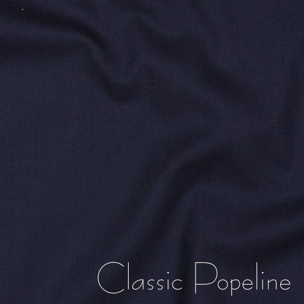 Baumwollstoff uni dunkelblau - Baumwolle Popeline – Cotton Poplin navy