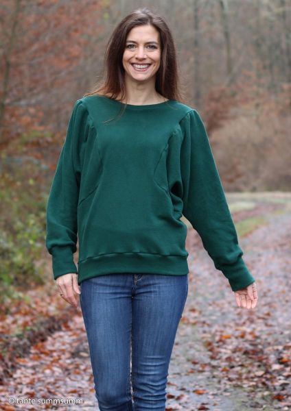 Weicher dicker Strickstoff in dunkelgrün – Strick Bono von Swafing HW 22/23