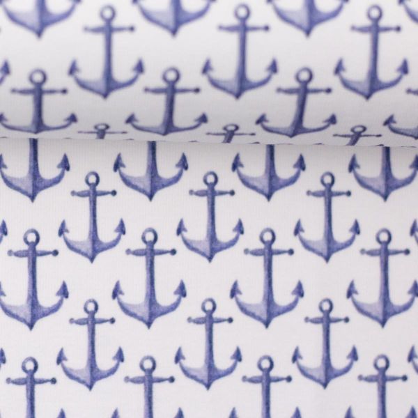 Jersey Nora maritim mit blauen Ankern