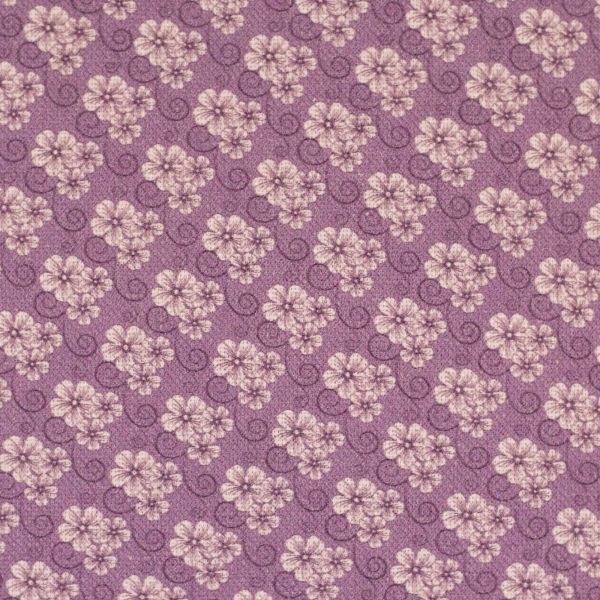 Baumwollstoff Else mauve mit kleinen Blüten – Swafing Webware