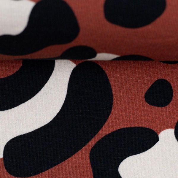 Modal Sweat Maxi Leo Print rost rotbraun – Serie Sandra von Swafing