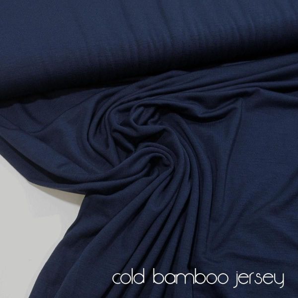 Viskose Jersey knitterfrei aus Bambus dunkelblau navy - cold bamboo jersey knit
