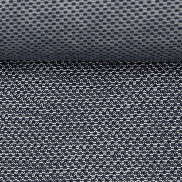 Jacquard Jersey Wabenmuster navy – Serie Leroy von Swafing - doubleface
