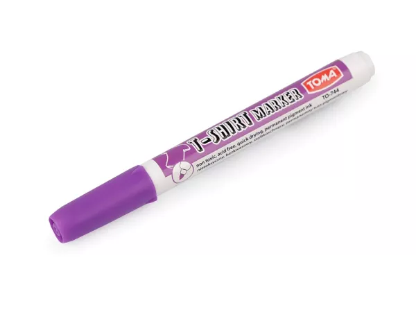 Textilstift Stoffmalfstift lila violett 1mm breit für helle Stoffe - Stoffmalfarbe Stift