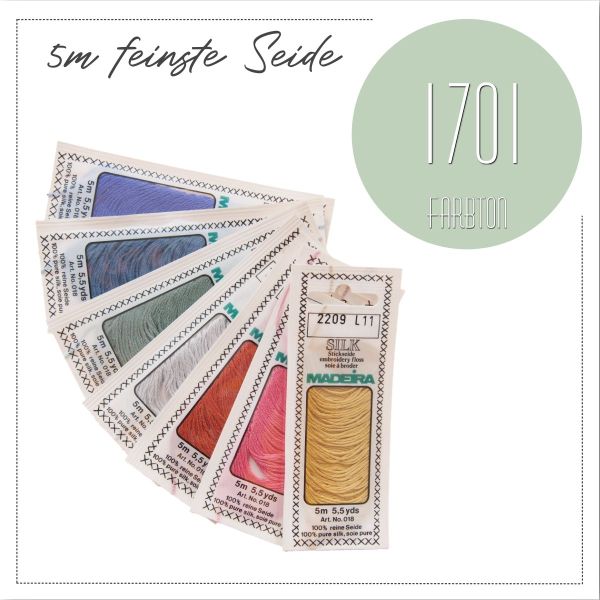 Stickgarn Madeira Silk mint grün 1701 - Sticktwist aus feinster Seide zum Sticken und Applizieren