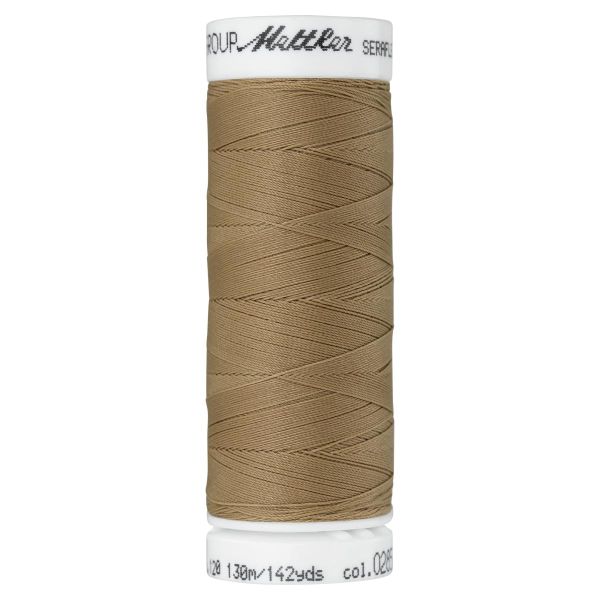 Seraflex Elastikgarn beige - 130m Nähgarn für elastische Nähte No.120 von Mettler
