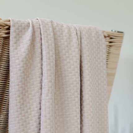 Bio Struktur Jersey Strick beige - Organic Wicker Knit dune