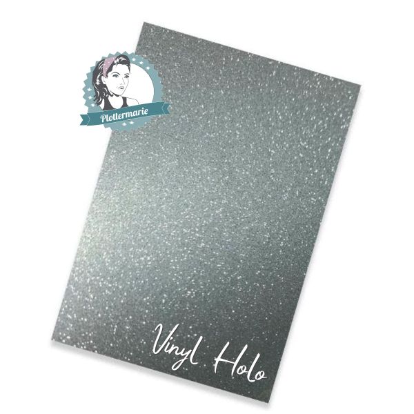 Vinylfolie Glitzer silber A4 – Plotterfolie von Plottermarie für innen & außen Glitter Funkelfolie