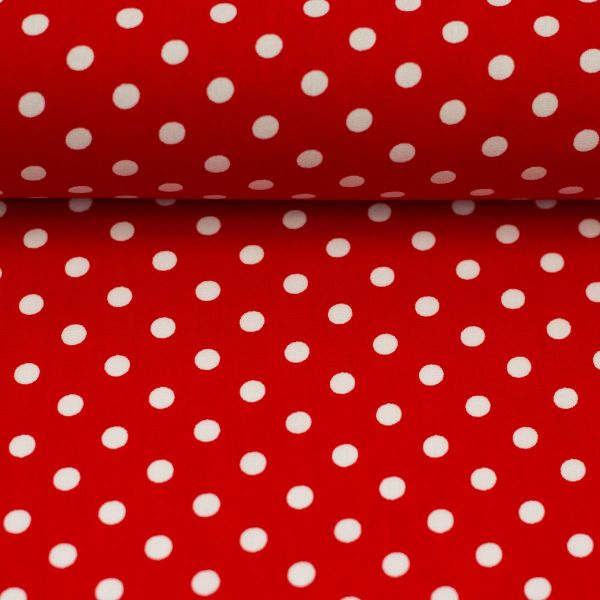 Baumwolle Punkte rot weiß - Cotton Rotenburg von Swafing