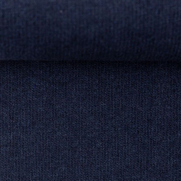 Strickstoff Bono Navy – dunkler Baumwollstrick von Swafing