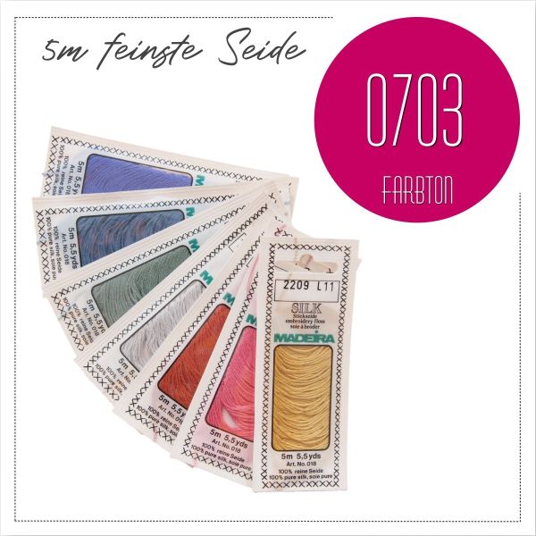 Stickgarn Madeira Silk pink beere 0703 - Sticktwist aus feinster Seide zum Sticken und Applizieren