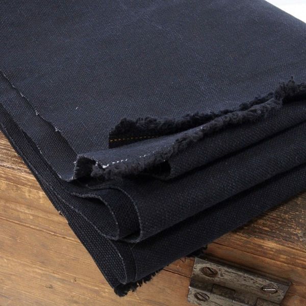 Heavy Washed Canvas schwarz - Mind the Maker 17 OZ black kräftige Baumwolle für Taschen
