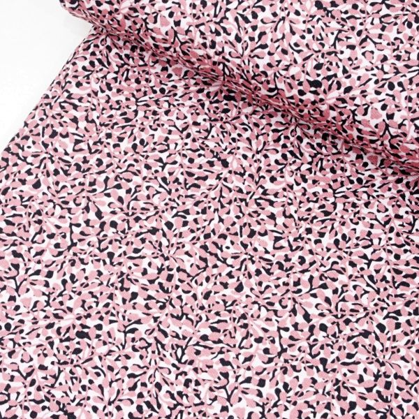 Modal Sweat kleine Blätter Ranken beere altrosa – Lillestoff FOR:mig Tiny by Miss Patty