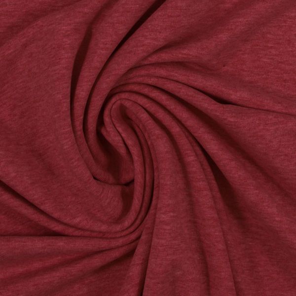 Soft Sweat uni bordeaux rot meliert - HEIKE Melange von Swafing