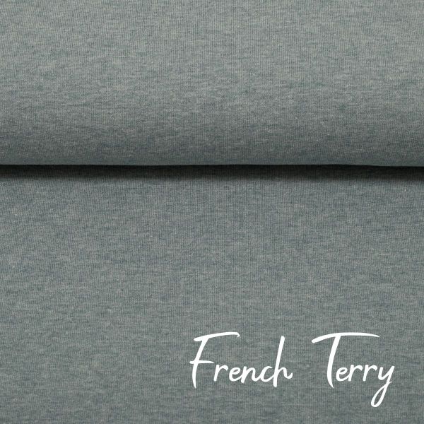 Sweat uni mint meliert - French Terry MAIKE Melange von Swafing