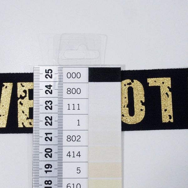 4cm breites Gummiband LOVE dunkelblau navy gold