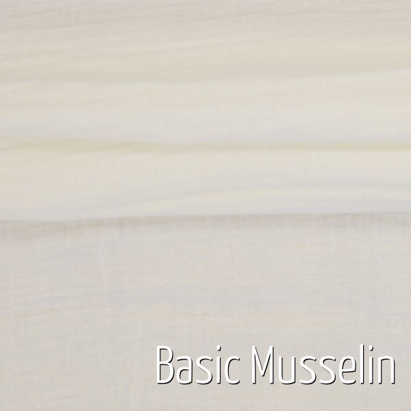 Basic Baumwolle Musselin uni creme weiß - Double Gauze Baby Muslin