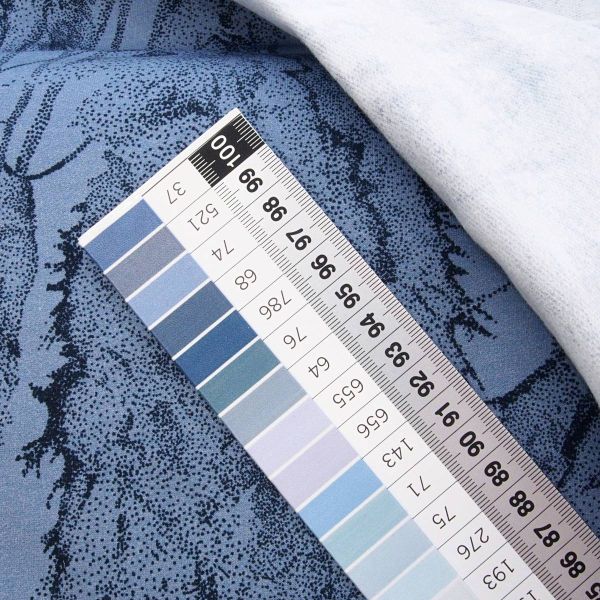 Sweat Pampasgras abstrakt blau – French Terry Hannes von Swafing