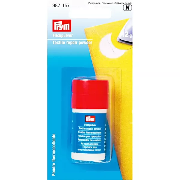 Flickpulver von Prym - Klebstoff für Flicken und Säume zum bügeln