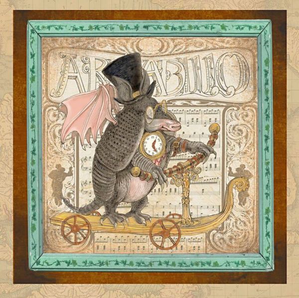 Baumwolle Steampunk 8 Tierbilder - Fantasy & Fiction Panel 60x110cm