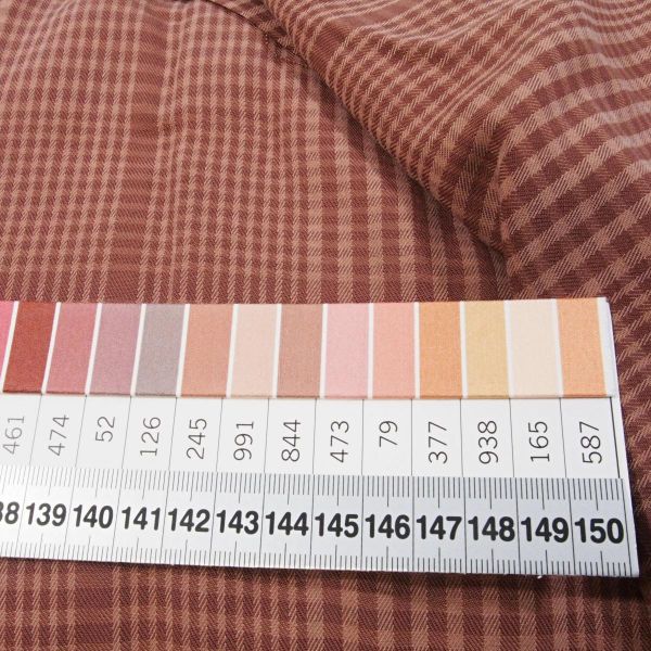 Tencel Karo Two-Tone Plaid Check Twill altrosa – meetMILK Lyocell oldrose