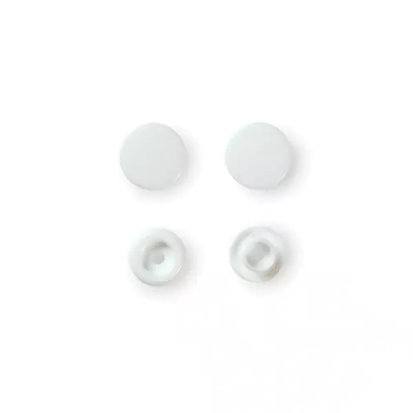 30 Prym Color Snaps – Weiße Druckknöpfe (Ø 12,4 mm) für Kleidung & Accessoires