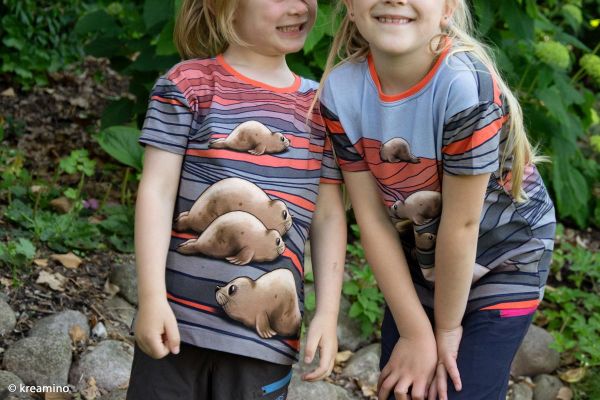 Jersey Robben Dünen beige grau - Salty Soul by Thorsten Berger - 80cm Panel