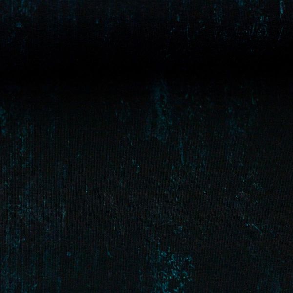 Sweat mit Struktur Druck petrol - Halloween Tales Kombi Monster French Terry by Thorsten Berger