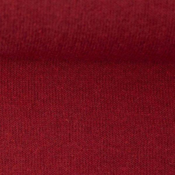 Strickstoff Bono Kirschrot – kräftiger Baumwollstrick von Swafing