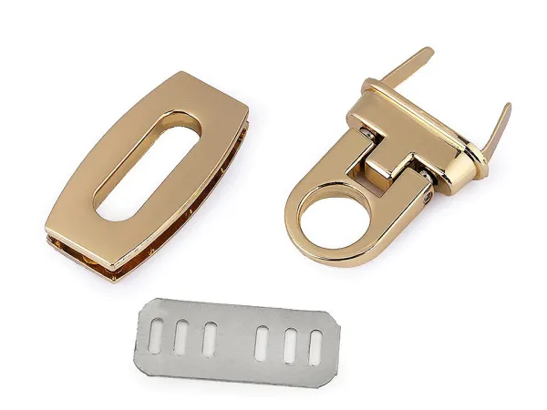 Taschen Drehverschluss gold 20x40mm für Taschen und Rucksäcke