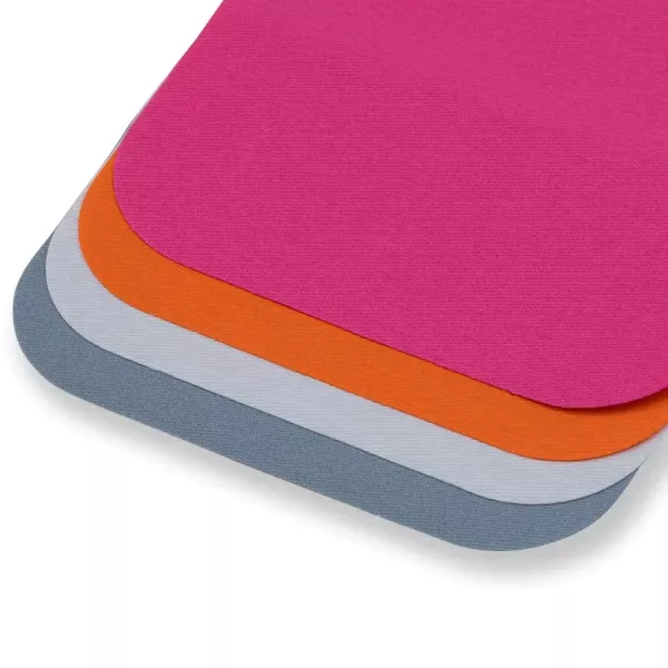 4 Reparatur Patches orange pink weiß blau 13x13cm - Bügelflicken bunt Baumwolle