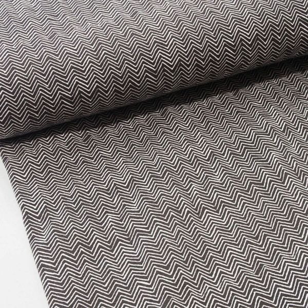 Jersey kleines Zickzack grau – Chevron Serie Autumn Bunny von Swafing