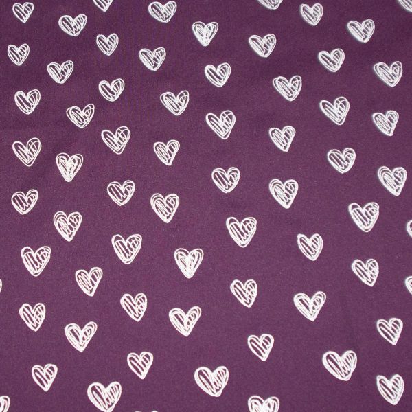 Softshell Herzen lila violett Reflektor Magic – reflektiert Licht im Dunkeln