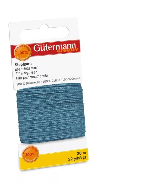 20m Gütermann Stopfgarn jeansblau – 100% Baumwolle für Reparaturen & Handarbeiten