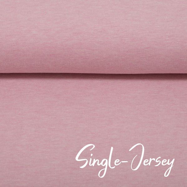 Jersey uni altrosa meliert - Baumwolljersey VANESSA Melange von Swafing