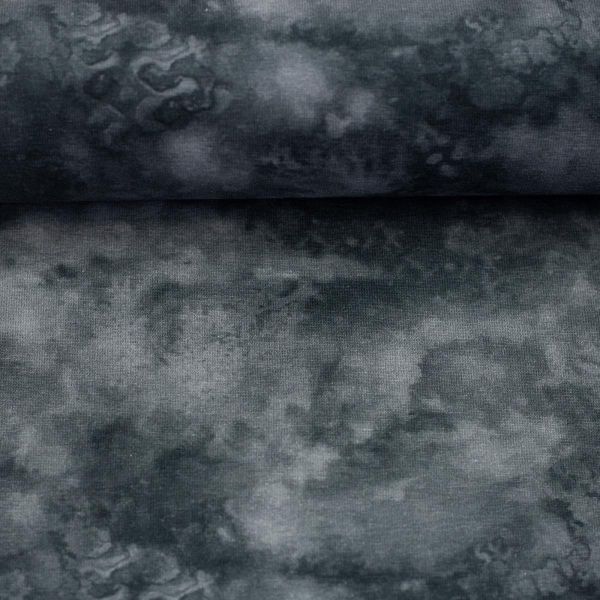 Jersey Batik in Anthrazit - Baumwolljersey von Swafing