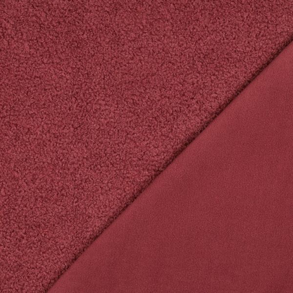 Teddy Bouclé Doubleface Fleece altrosa rot – Fleece & Lammfelloptik rouge